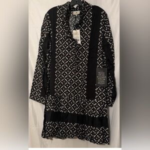 NWT Tuckernuck Black Geo Tate Dress size Medium